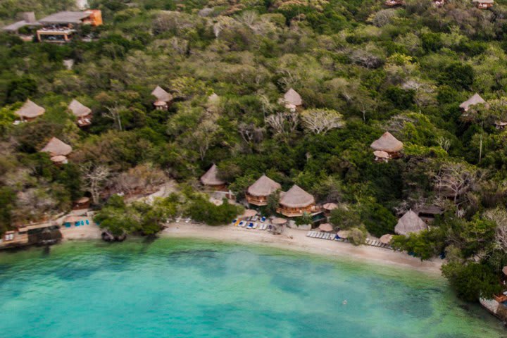 Aerial view of the hotel