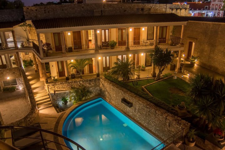 Aerial view of the pool