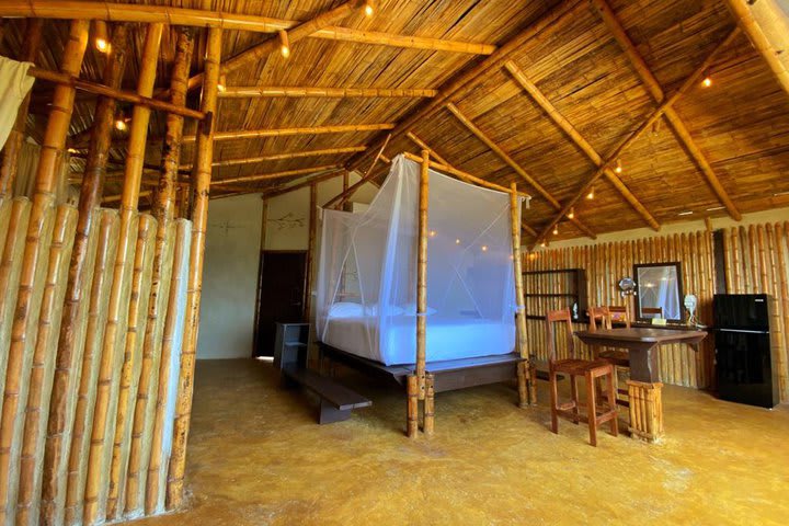 Quetzal room is made of bamboo