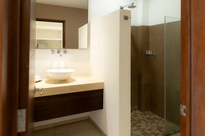 Bathroom in an oceanview room