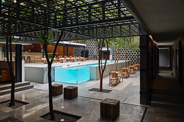 Lobby and pool