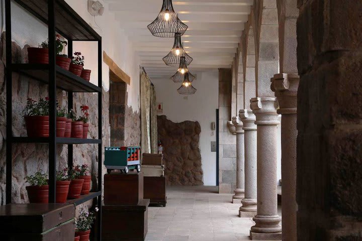 Passage with colonial details at the property