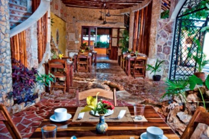 Área de desayuno en el Maison Tulum