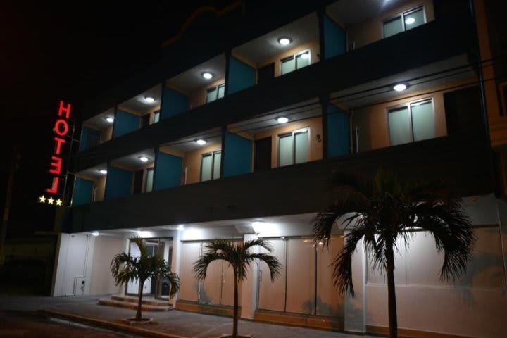 Night view of the hotel