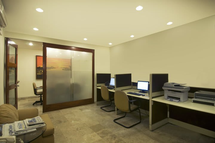 Business center with high-speed wireless internet access