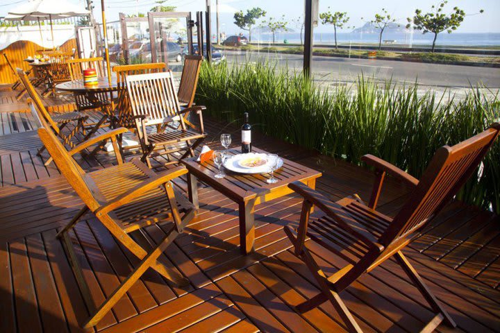 Enjoy the view from the terrace at Sol da Barra, hotel in Rio de Janeiro near the beach