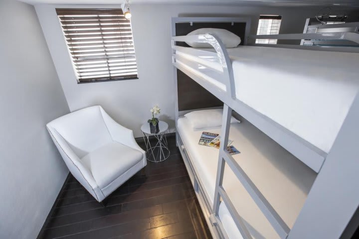 Shared dormitory with two bunk beds