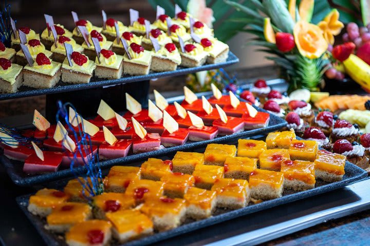 Dessert bar of the buffet service at the Bayou restaurant