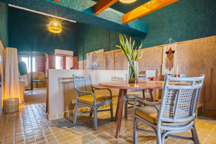 Dining area in an apartment