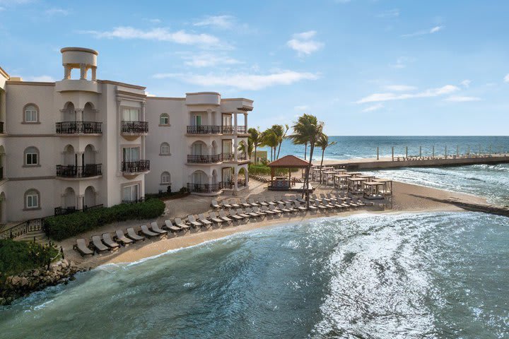 Aerial view of the hotel