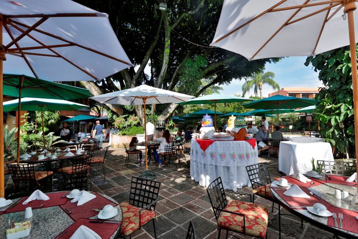 The restaurant at Hosteria las Quintas hotel offers Mexican dishes