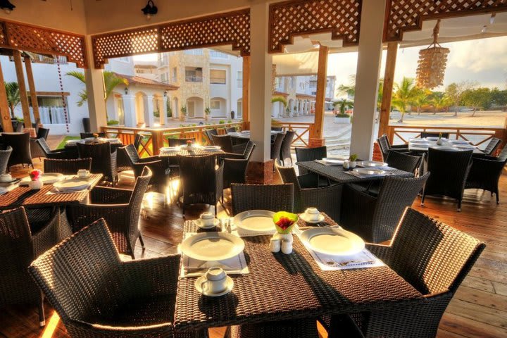 Ocean Grill restaurant enjoys views of the beach