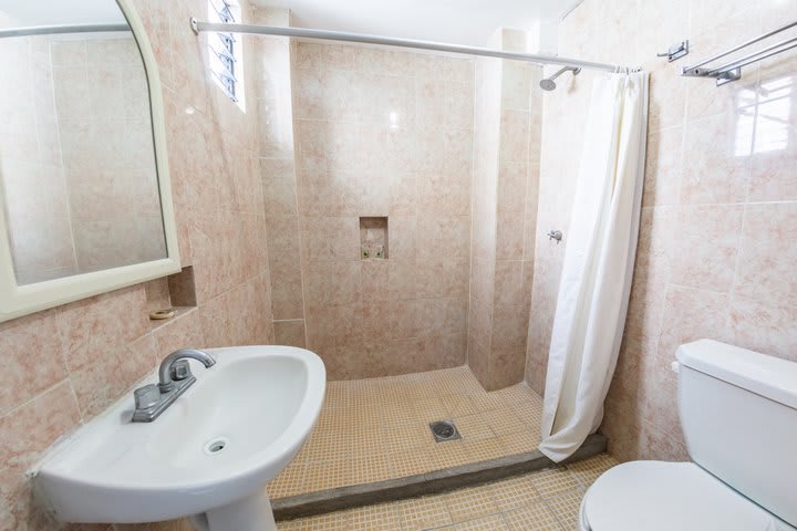 View of a private guest bathroom