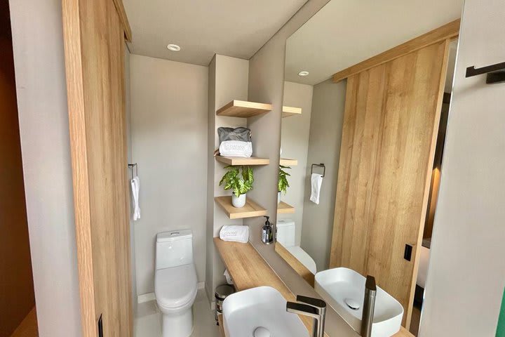 Interior de un baño privado