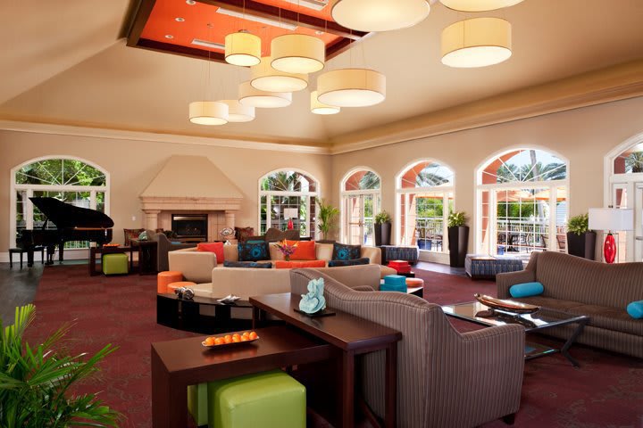 Sitting area at Hilton Grand Vacations Suites at SeaWorld