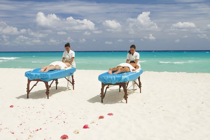 Take a massage on the beach