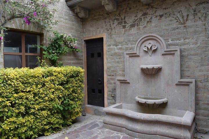 Decorative fountain in the courtyard