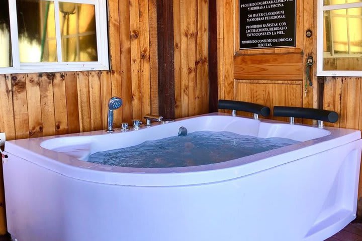 Jacuzzi privado en la cabaña Margarita Imperial