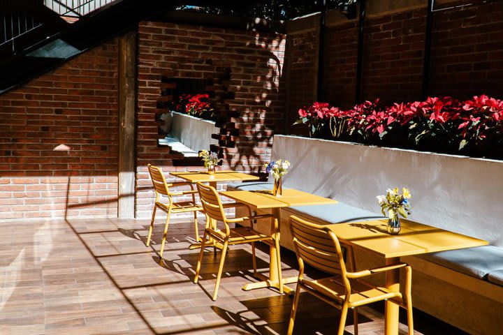 Tables in the restaurant