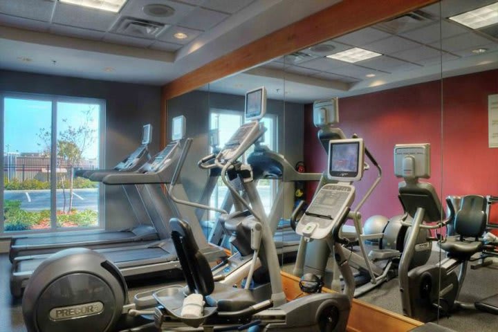 There is a fitness center at the Hilton Garden Inn Orlando