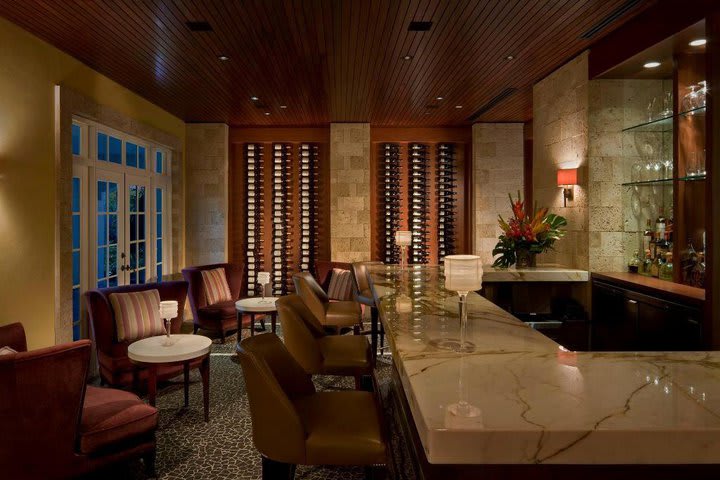 The Fisher Island Club hotel offers four bars