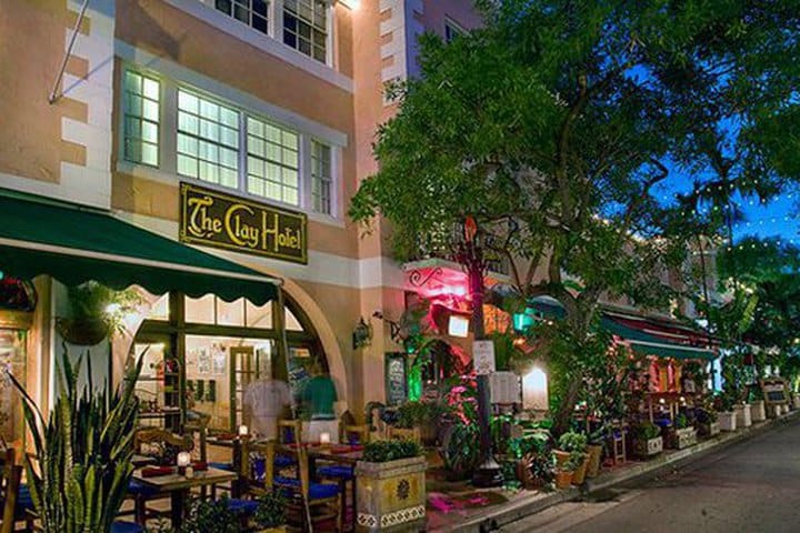 The Clay Hotel is next to the famous Espanola Way in Miami Beach