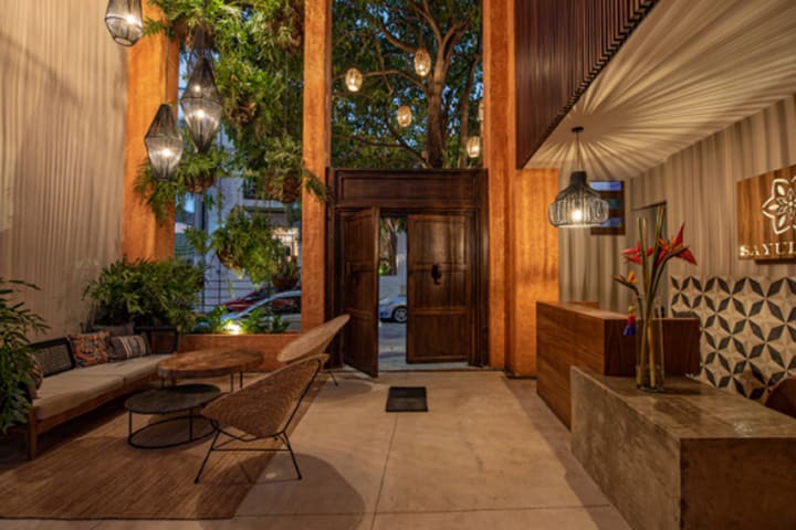 Lobby at the front desk