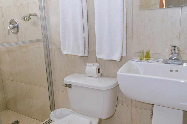 Private guest bathroom with shower