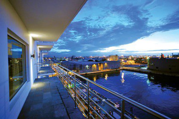 View of the port from one of the rooms at Emporio Veracruz hotel