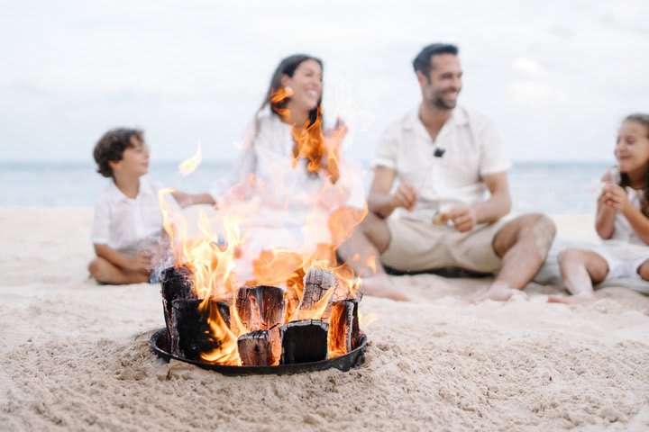 Enjoy a bonfire on the beach