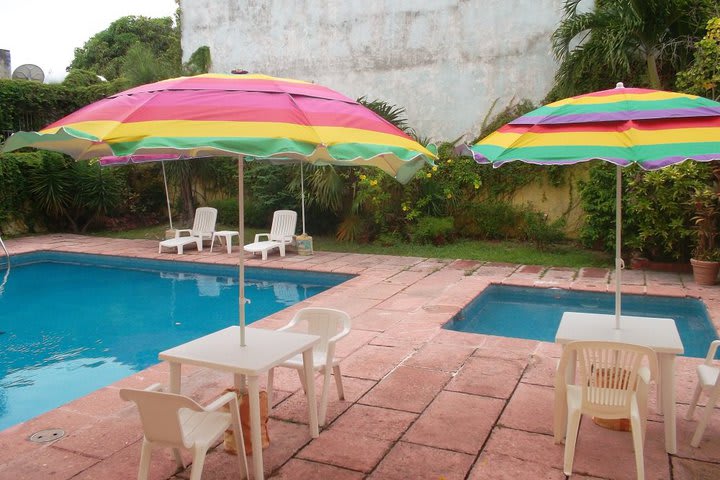 The hotel features a children's pool