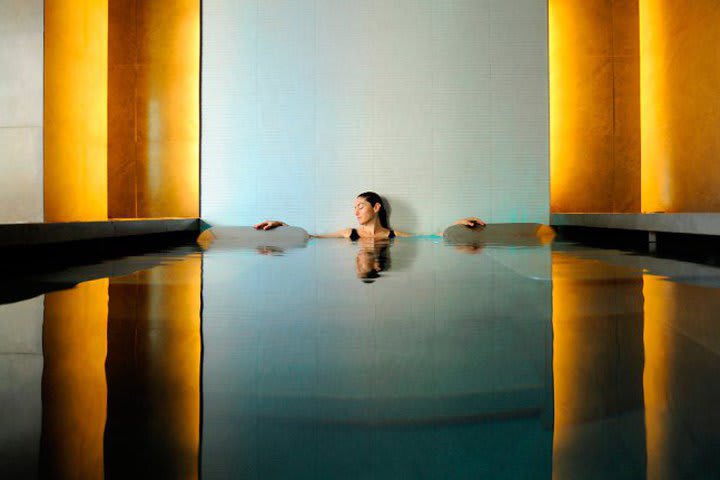 The Spa at Hotel Omm has a heated indoor pool