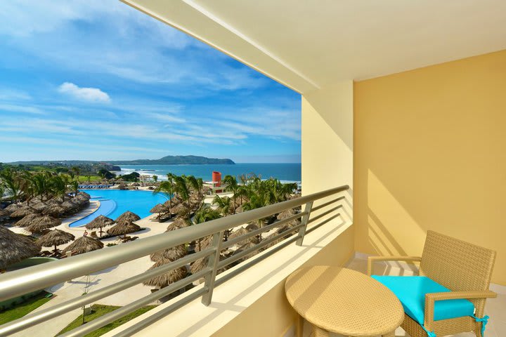 Balcony with sitting area in a room