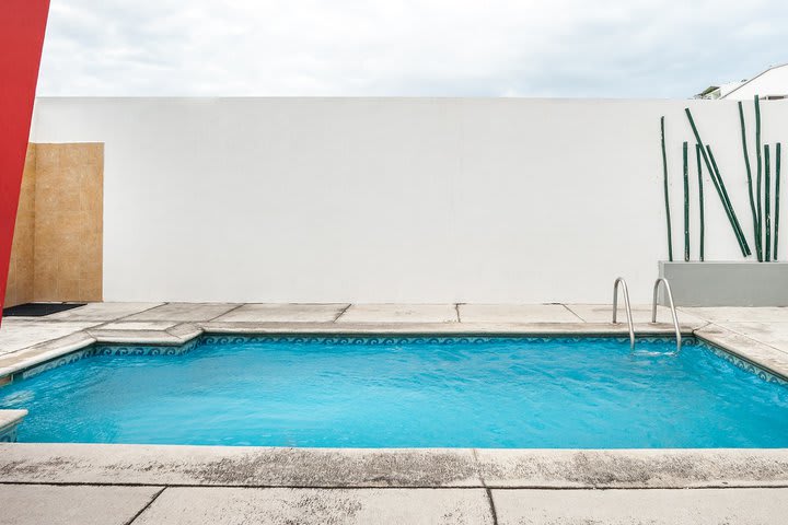 The hotel offers an outdoor pool