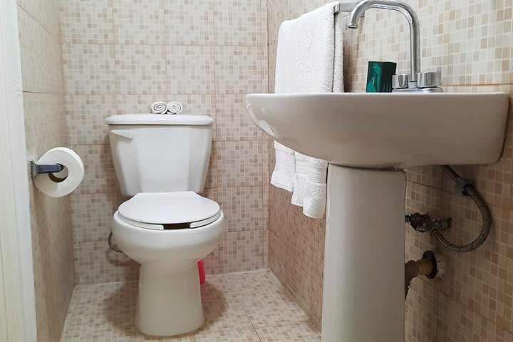 Interior de un baño privado