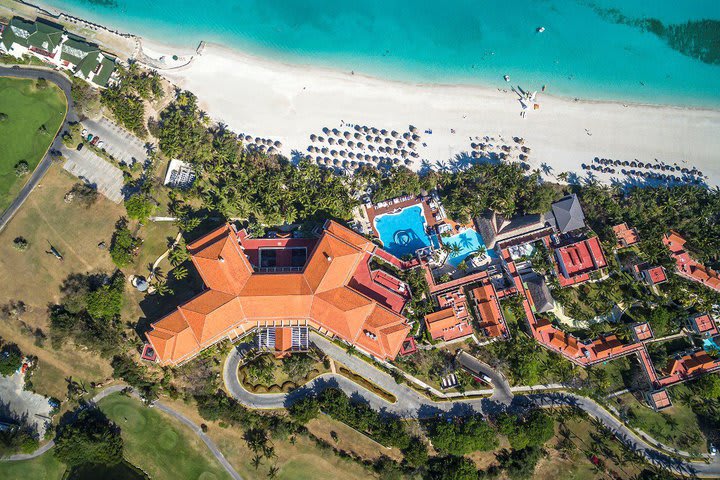 Aerial view of the hotel