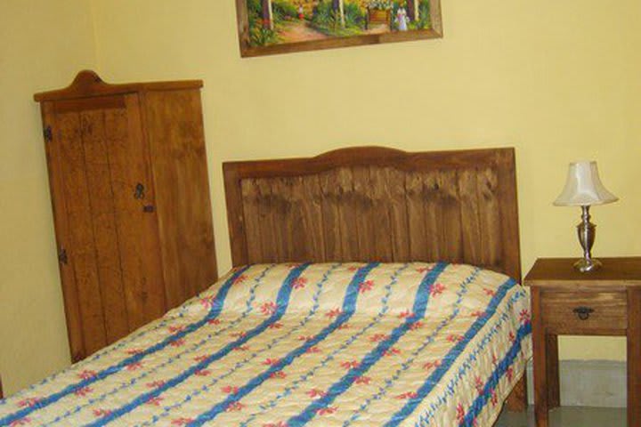 Guest room at Hotel del Peregrino in the historic center of Merida