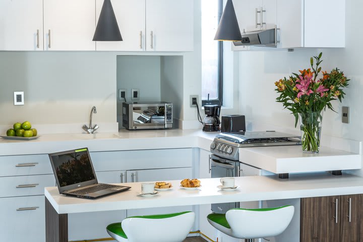 Equipped kitchen of the loft