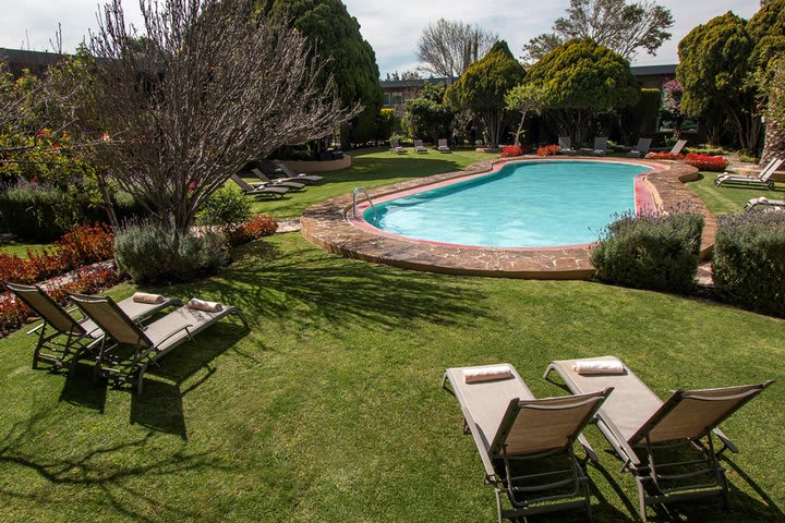 Sitting area by the pool