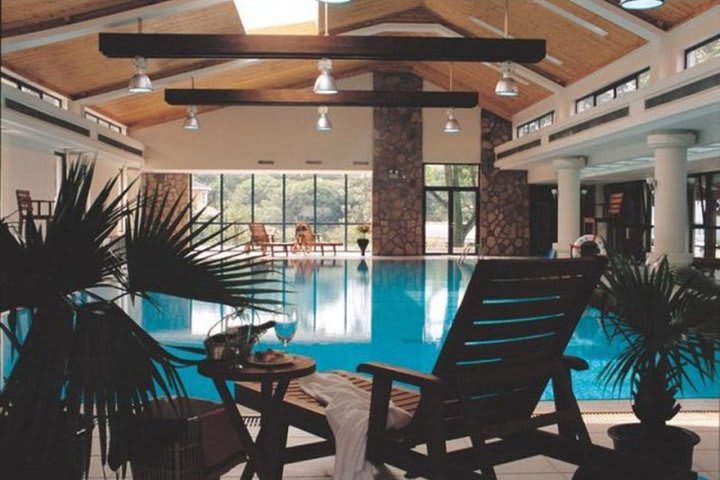 Heated indoor pool at the Hong Qiao State hotel in Shanghai