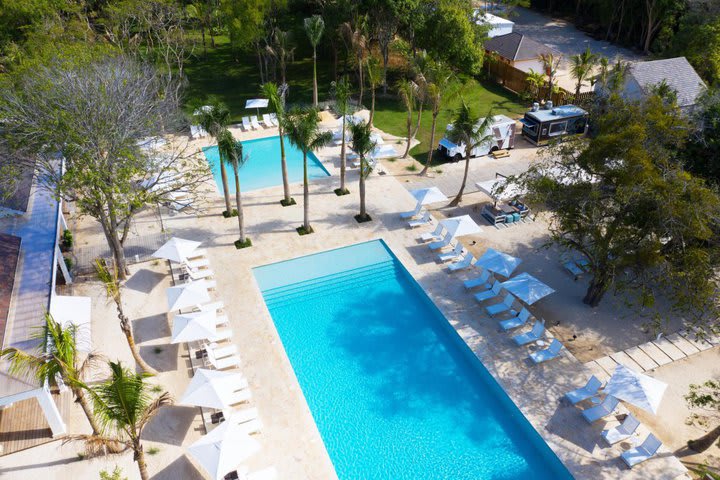 Pools on the beach area