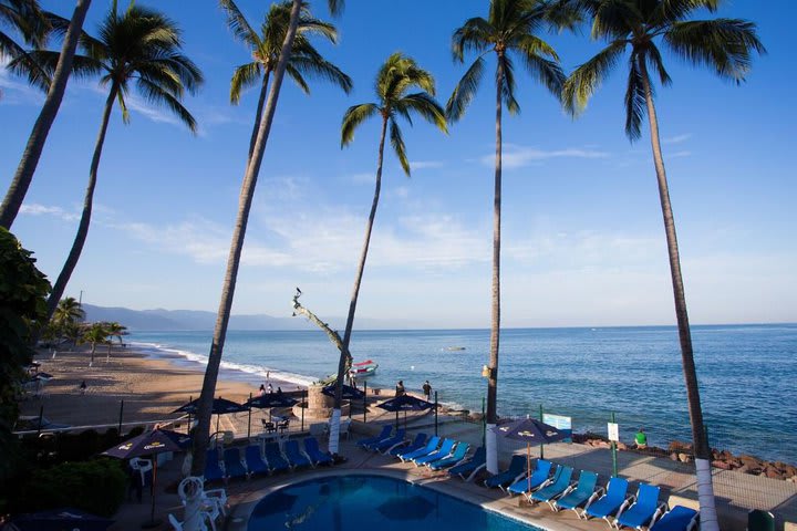 Pool with ocean view