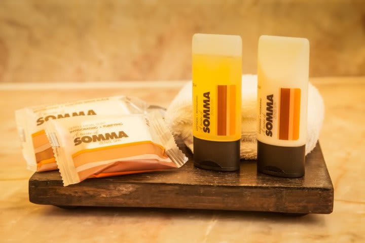 The hotel offers bath amenities