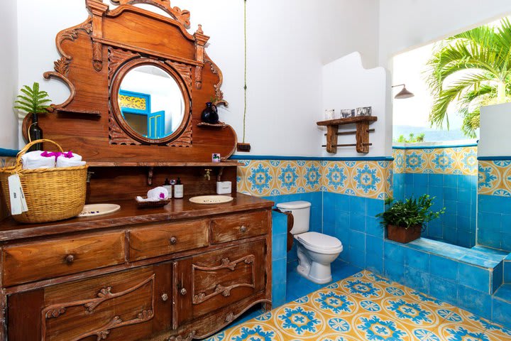 Interior de un baño privado