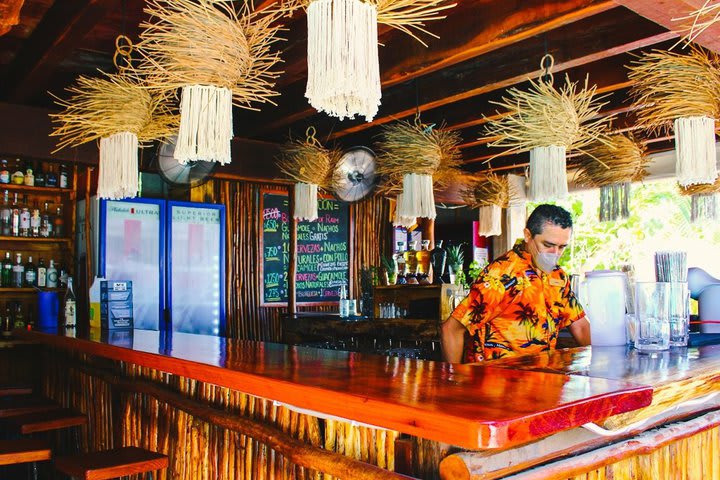 Bar in the beach club