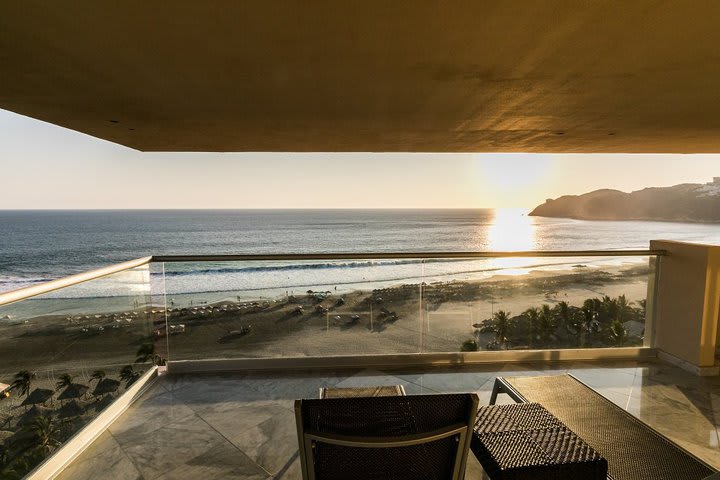 Vista desde el balcón en un penthouse