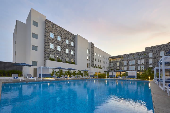 Panoramic view of the hotel