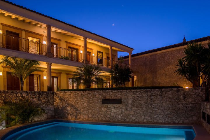 Night view of the pool