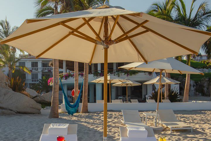 Sitting area on the beach