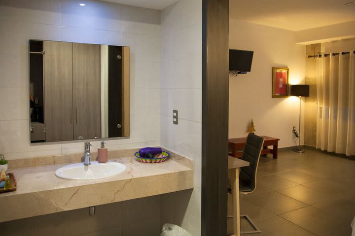 Interior de un baño privado